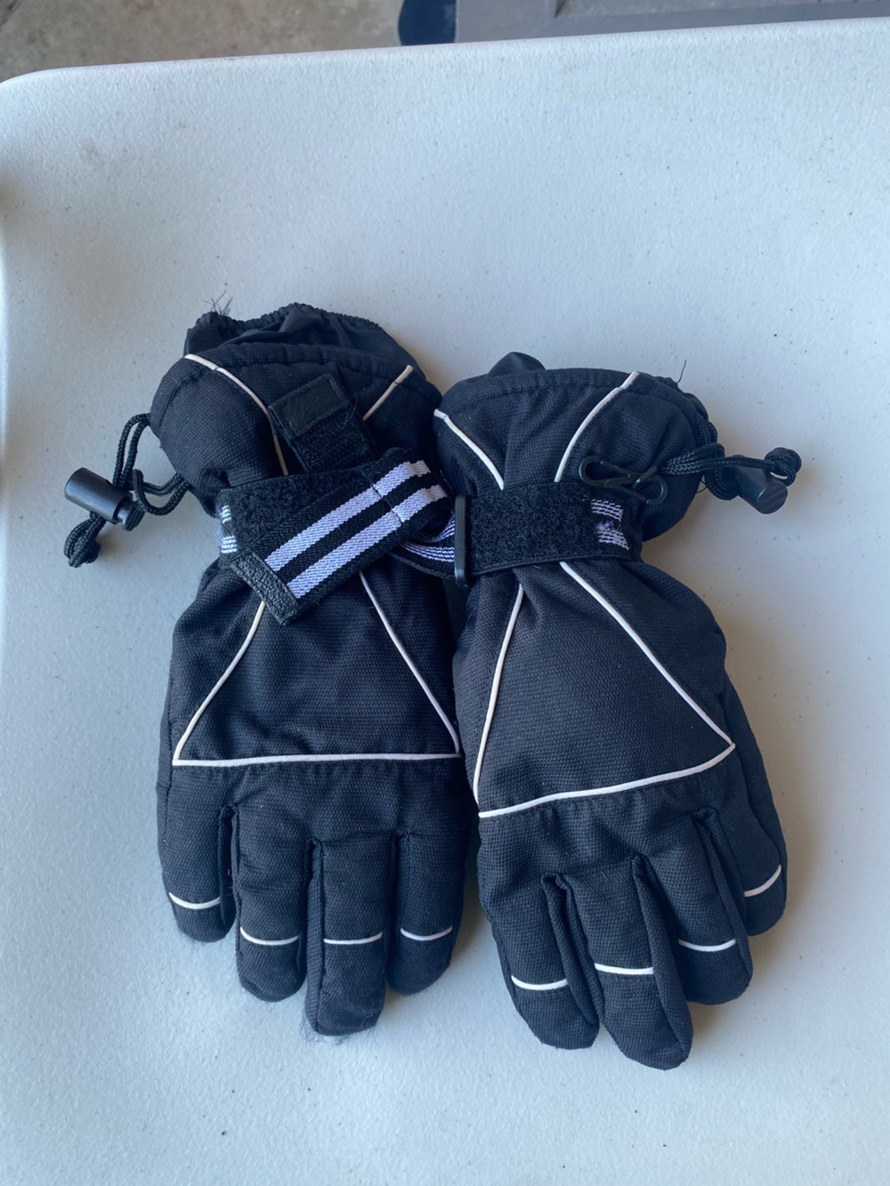 Black Insulated Kid’s Ski Mittens Gloves Size 4-7